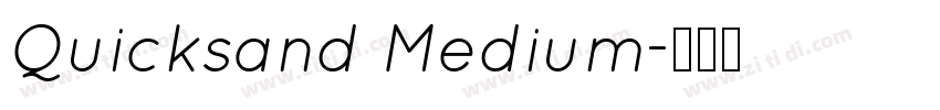 Quicksand Medium字体转换